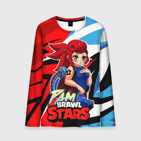 Мужской лонгслив 3D с принтом PAM Brawl Stars в городе Новоалтайск, 100% полиэстер | длинные рукава, круглый вырез горловины, полуприлегающий силуэт | anime | brawl | brawl stars | brawlstars | brawl_stars | pam | panny | аниме | бравл | бравлстарс | девочка | девочка в шкуре медведя | девушка | манга | пам | рам