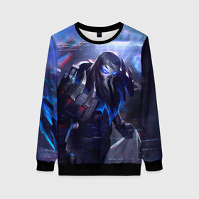 Женский свитшот 3D с принтом League of legends Pyke в городе Новоалтайск, 100% полиэстер с мягким внутренним слоем | круглый вырез горловины, мягкая резинка на манжетах и поясе, свободная посадка по фигуре | league of legends | lol | pyke | игра | лига легенд | лол | пайк | чемпион | чемпионы