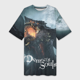 Платье-футболка 3D с принтом Demons Souls в городе Новоалтайск,  |  | armor | dark souls | demons souls | dragon | fire | games | knight | namco bandai | nextgen | playstation 5 | praise the sun | ps5 | броня | восславь солнце | дарк соулс | демон соулс | дракон | игры | некстген | огонь | плейстейшен 5 | пс5 | рыцарь | тем