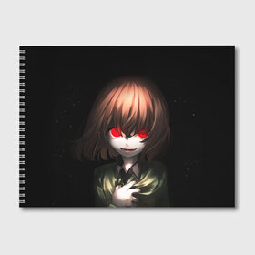 Альбом для рисования с принтом UNDERTALE в городе Новоалтайск, 100% бумага
 | матовая бумага, плотность 200 мг. | Тематика изображения на принте: sans | undertale | андертале | андертейл | гтвукефду | игра | подземная история | подземная сказка | санс | ундертале