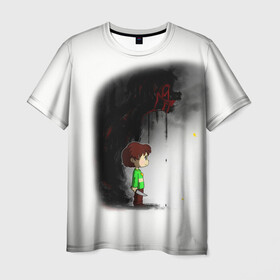Мужская футболка 3D с принтом UNDERTALE в городе Новоалтайск, 100% полиэфир | прямой крой, круглый вырез горловины, длина до линии бедер | sans | undertale | андертале | андертейл | гтвукефду | игра | подземная история | подземная сказка | санс | ундертале
