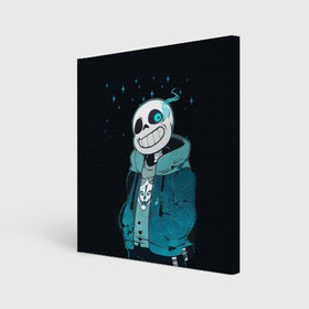 Холст квадратный с принтом UNDERTALE SANS в городе Новоалтайск, 100% ПВХ |  | sans | undertale | андертале | андертейл | гтвукефду | игра | подземная история | подземная сказка | санс | ундертале
