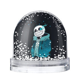 Снежный шар с принтом UNDERTALE SANS в городе Новоалтайск, Пластик | Изображение внутри шара печатается на глянцевой фотобумаге с двух сторон | Тематика изображения на принте: sans | undertale | андертале | андертейл | гтвукефду | игра | подземная история | подземная сказка | санс | ундертале