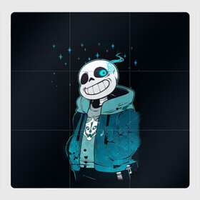 Магнитный плакат 3Х3 с принтом UNDERTALE SANS в городе Новоалтайск, Полимерный материал с магнитным слоем | 9 деталей размером 9*9 см | Тематика изображения на принте: sans | undertale | андертале | андертейл | гтвукефду | игра | подземная история | подземная сказка | санс | ундертале
