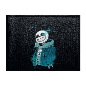 Обложка для студенческого билета с принтом UNDERTALE SANS в городе Новоалтайск, натуральная кожа | Размер: 11*8 см; Печать на всей внешней стороне | Тематика изображения на принте: sans | undertale | андертале | андертейл | гтвукефду | игра | подземная история | подземная сказка | санс | ундертале