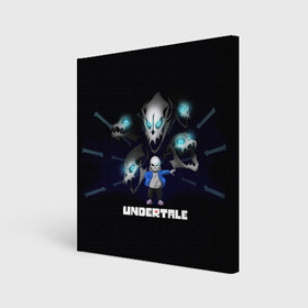 Холст квадратный с принтом UNDERTALE в городе Новоалтайск, 100% ПВХ |  | sans | undertale | андертале | андертейл | гтвукефду | игра | подземная история | подземная сказка | санс | ундертале