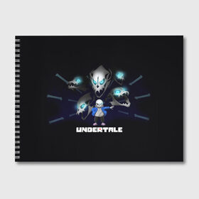 Альбом для рисования с принтом UNDERTALE в городе Новоалтайск, 100% бумага
 | матовая бумага, плотность 200 мг. | Тематика изображения на принте: sans | undertale | андертале | андертейл | гтвукефду | игра | подземная история | подземная сказка | санс | ундертале
