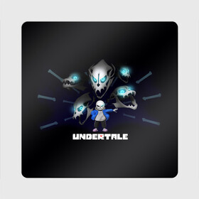 Магнит виниловый Квадрат с принтом UNDERTALE в городе Новоалтайск, полимерный материал с магнитным слоем | размер 9*9 см, закругленные углы | Тематика изображения на принте: sans | undertale | андертале | андертейл | гтвукефду | игра | подземная история | подземная сказка | санс | ундертале