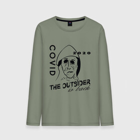Мужской лонгслив хлопок с принтом The outsider - covid 2020 в городе Новоалтайск, 100% хлопок |  | 2020 | covid | stephen king | the outsider | аутсайдер | ковид | стивен кинг | чужак | чужой