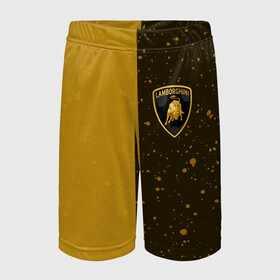 Детские спортивные шорты 3D с принтом LAMBORGHINI Ламборгини в городе Новоалтайск,  100% полиэстер
 | пояс оформлен широкой мягкой резинкой, ткань тянется
 | Тематика изображения на принте: 