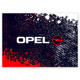 Поздравительная открытка с принтом OPEL / Опель в городе Новоалтайск, 100% бумага | плотность бумаги 280 г/м2, матовая, на обратной стороне линовка и место для марки
 | Тематика изображения на принте: auto | logo | moto | opel | symbol | авто | автомобиль | гонки | знак | лого | логотип | логотипы | марка | машина | мото | опель | символ | символы