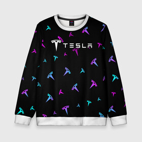 Детский свитшот 3D с принтом TESLA / Тесла в городе Новоалтайск, 100% полиэстер | свободная посадка, прямой крой, мягкая тканевая резинка на рукавах и понизу свитшота | Тематика изображения на принте: auto | logo | moto | motors | symbol | tesla | авто | автомобиль | гонки | знак | лого | логотип | логотипы | марка | машина | мото | моторс | символ | символы | тесла