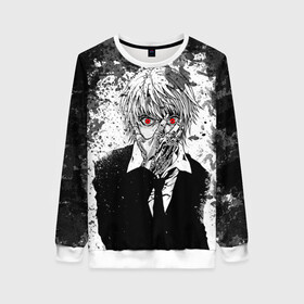 Женский свитшот 3D с принтом KURAPIKA в городе Новоалтайск, 100% полиэстер с мягким внутренним слоем | круглый вырез горловины, мягкая резинка на манжетах и поясе, свободная посадка по фигуре | anime | hunter | kurapika | manga | аниме | курапика | манга | охотник | хантер