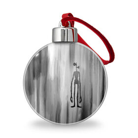 Ёлочный шар с принтом Сиреноголовый в городе Новоалтайск, Пластик | Диаметр: 77 мм | horror | siren head | zombie | великан | гигант | гуманоид | демон | зверь | зомби | инопланетянин | кости | мистика | монстр | нло | пришелец | сирена | сиреноголовый | скелет | страшный | существа | титан | триллер