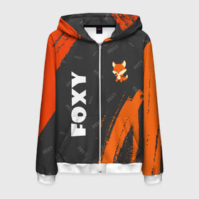 Мужская толстовка 3D на молнии с принтом ЛИСИЧКА FOXY в городе Новоалтайск, 100% полиэстер | длина до линии бедра, манжеты и пояс оформлены мягкой тканевой резинкой, двухслойный капюшон со шнурком для регулировки, спереди молния, по бокам два кармана | Тематика изображения на принте: 