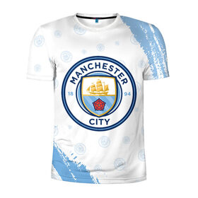 Мужская футболка 3D спортивная с принтом MANCHESTER CITY Манчестер Сити в городе Новоалтайск, 100% полиэстер с улучшенными характеристиками | приталенный силуэт, круглая горловина, широкие плечи, сужается к линии бедра | 