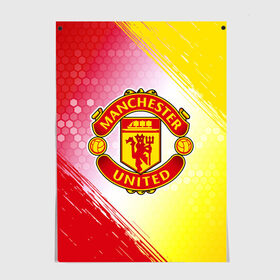 Постер с принтом MANCHESTER UNITED в городе Новоалтайск, 100% бумага
 | бумага, плотность 150 мг. Матовая, но за счет высокого коэффициента гладкости имеет небольшой блеск и дает на свету блики, но в отличии от глянцевой бумаги не покрыта лаком | club | footbal | logo | manchester | united | знак | клуб | лого | логотип | логотипы | манчестер | символ | символы | форма | футбол | футбольная | футбольный | юнайтед