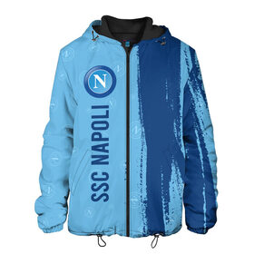 Мужская куртка 3D с принтом SSC NAPOLI / Наполи в городе Новоалтайск, ткань верха — 100% полиэстер, подклад — флис | прямой крой, подол и капюшон оформлены резинкой с фиксаторами, два кармана без застежек по бокам, один большой потайной карман на груди. Карман на груди застегивается на липучку | Тематика изображения на принте: 