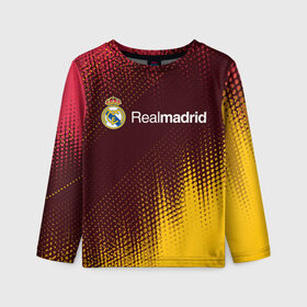 Детский лонгслив 3D с принтом REAL MADRID / РЕАЛ МАДРИД в городе Новоалтайск, 100% полиэстер | длинные рукава, круглый вырез горловины, полуприлегающий силуэт
 | football | logo | madrid | real | realmadrid | sport | клуб | лого | логотип | логотипы | мадрид | реал | реалмадрид | символ | символы | спорт | форма | футбол | футбольная