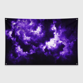 Флаг-баннер с принтом Purple Clouds в городе Новоалтайск, 100% полиэстер | размер 67 х 109 см, плотность ткани — 95 г/м2; по краям флага есть четыре люверса для крепления | abstraction | clouds | glow | light | purple | purple clouds | texture | абстракция | облака | свет | свечение | текстура | фиолетовые тучи | фиолетовый