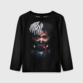 Детский лонгслив 3D с принтом XXXTentacion в городе Новоалтайск, 100% полиэстер | длинные рукава, круглый вырез горловины, полуприлегающий силуэт
 | bad | changes | hip hop | hope | look at me | love | moon | moonlight | music | rap | sad | save | save me | xxxtentacion | икстэйшн | музыка | певец | реп | репер | рэп | рэпэр