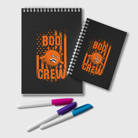 Блокнот с принтом Boo Crew (covid19) в городе Новоалтайск, 100% бумага | 48 листов, плотность листов — 60 г/м2, плотность картонной обложки — 250 г/м2. Листы скреплены удобной пружинной спиралью. Цвет линий — светло-серый
 | Тематика изображения на принте: 19 | america | boo | cat | covid | covid 19 | covid19 | ghost | halloween | monster | ncov | zombie | америка | бу | вирус | кладбище | коронавирус | монстр | монстры | приведение | приведения | призрак | призраки | тыква | хэллоу