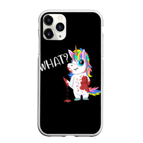 Чехол для iPhone 11 Pro матовый с принтом What Unicorn в городе Новоалтайск, Силикон |  | cat | halloween | rainbow | unicorn | what | единорог | единорожек | кот | нож | пушистый | радуга | радужный | хэллоуин | что