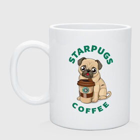 Кружка с принтом Starpugs в городе Новоалтайск, керамика | объем — 330 мл, диаметр — 80 мм. Принт наносится на бока кружки, можно сделать два разных изображения | animal | art | coffee | dog | pug | puppy | арт | животное | кофе | мопс | собака | щенок