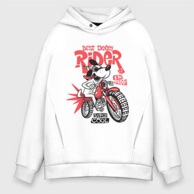 Мужское худи Oversize хлопок с принтом Best Doggy Rider в городе Новоалтайск, френч-терри — 70% хлопок, 30% полиэстер. Мягкий теплый начес внутри —100% хлопок | боковые карманы, эластичные манжеты и нижняя кромка, капюшон на магнитной кнопке | Тематика изображения на принте: art | dog | drawing | moto | motorcycle | racer | wheels | арт | гонщик | колеса | мото | мотоцикл | очки | пес | рисунок | собака