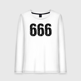 Женский лонгслив хлопок с принтом 666 в городе Новоалтайск, 100% хлопок |  | 31 октября | halloween | halowen | ведьма | день всех святых | джек | костюм | кровь | лого | монстр | надпись | праздник | приведение | призрак | светильник | символ | страшная | тыква | ужасы | хеллоуин | хеллуин