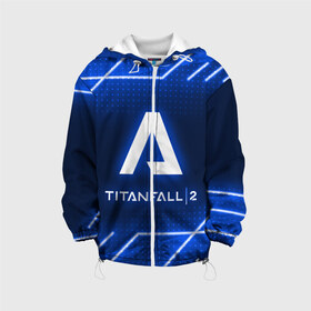 Детская куртка 3D с принтом TITANFALL 2 в городе Новоалтайск, 100% полиэстер | застежка — молния, подол и капюшон оформлены резинкой с фиксаторами, по бокам — два кармана без застежек, один потайной карман на груди, плотность верхнего слоя — 90 г/м2; плотность флисового подклада — 260 г/м2 | Тематика изображения на принте: apex legends | game | titanfall | titanfall 2 | апекс легендс. | стрелялки | титанфалл