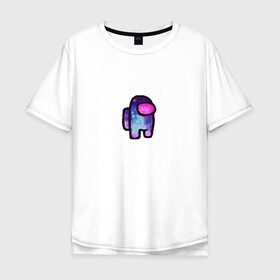 Мужская футболка хлопок Oversize с принтом Among us Galaxy edition  в городе Новоалтайск, 100% хлопок | свободный крой, круглый ворот, “спинка” длиннее передней части | among us | fall guys | galaxy | impostor | space | stars | амонг ас | аниме | игры | осень | эстетика