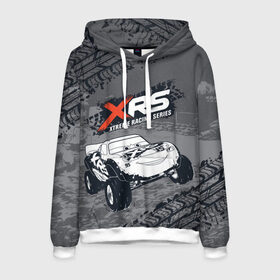Мужская толстовка 3D с принтом Тачка XRS в городе Новоалтайск, 100% полиэстер | двухслойный капюшон со шнурком для регулировки, мягкие манжеты на рукавах и по низу толстовки, спереди карман-кенгуру с мягким внутренним слоем. | Тематика изображения на принте: cars | pixar | vdzagmar | walt disney | xrs | xtreme racing series | тачки