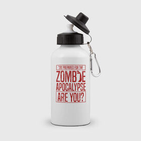 Бутылка спортивная с принтом Zombie APOCALYPSE в городе Новоалтайск, металл | емкость — 500 мл, в комплекте две пластиковые крышки и карабин для крепления | 31 октября | halloween | halowen | ведьма | день всех святых | джек | костюм | кровь | лого | монстр | надпись | праздник | приведение | призрак | светильник | символ | страшная | тыква | ужасы | хеллоуин | хеллуин