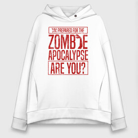 Женское худи Oversize хлопок с принтом Zombie APOCALYPSE в городе Новоалтайск, френч-терри — 70% хлопок, 30% полиэстер. Мягкий теплый начес внутри —100% хлопок | боковые карманы, эластичные манжеты и нижняя кромка, капюшон на магнитной кнопке | 31 октября | halloween | halowen | ведьма | день всех святых | джек | костюм | кровь | лого | монстр | надпись | праздник | приведение | призрак | светильник | символ | страшная | тыква | ужасы | хеллоуин | хеллуин