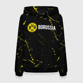 Женская толстовка 3D с принтом BORUSSIA / Боруссия в городе Новоалтайск, 100% полиэстер  | двухслойный капюшон со шнурком для регулировки, мягкие манжеты на рукавах и по низу толстовки, спереди карман-кенгуру с мягким внутренним слоем. | borussia | club | dortmund | footbal | logo | боруссия | дортмунд | знак | клуб | логотип | логотипы | символ | символы | форма | футбол | футбольная | футбольный
