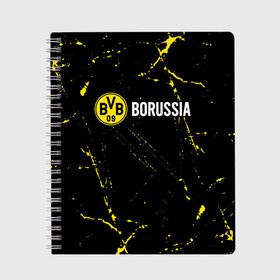 Тетрадь с принтом BORUSSIA / Боруссия в городе Новоалтайск, 100% бумага | 48 листов, плотность листов — 60 г/м2, плотность картонной обложки — 250 г/м2. Листы скреплены сбоку удобной пружинной спиралью. Уголки страниц и обложки скругленные. Цвет линий — светло-серый
 | Тематика изображения на принте: borussia | club | dortmund | footbal | logo | боруссия | дортмунд | знак | клуб | логотип | логотипы | символ | символы | форма | футбол | футбольная | футбольный