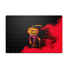 Пазл магнитный 126 элементов с принтом Halloween в городе Новоалтайск, полимерный материал с магнитным слоем | 126 деталей, размер изделия —  180*270 мм | 31 октября | halloween | halowen | ведьма | день всех святых | джек | костюм | кровь | лого | монстр | надпись | праздник | приведение | призрак | светильник | символ | страшная | тыква | ужасы | хеллоуин | хеллуин