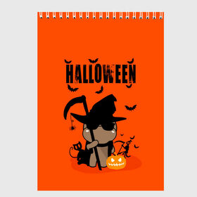 Скетчбук с принтом Halloween в городе Новоалтайск, 100% бумага
 | 48 листов, плотность листов — 100 г/м2, плотность картонной обложки — 250 г/м2. Листы скреплены сверху удобной пружинной спиралью | Тематика изображения на принте: 31 октября | halloween | halowen | ведьма | день всех святых | джек | костюм | кровь | лого | монстр | надпись | праздник | приведение | призрак | светильник | символ | страшная | тыква | ужасы | хеллоуин | хеллуин