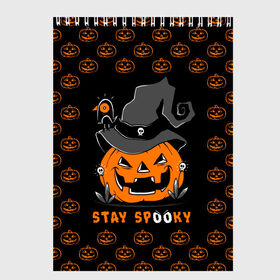 Скетчбук с принтом Halloween в городе Новоалтайск, 100% бумага
 | 48 листов, плотность листов — 100 г/м2, плотность картонной обложки — 250 г/м2. Листы скреплены сверху удобной пружинной спиралью | Тематика изображения на принте: 31 октября | halloween | halowen | ведьма | день всех святых | джек | костюм | кровь | лого | монстр | надпись | праздник | приведение | призрак | светильник | символ | страшная | тыква | ужасы | хеллоуин | хеллуин