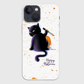 Чехол для iPhone 13 mini с принтом Halloween в городе Новоалтайск,  |  | 31 октября | halloween | halowen | ведьма | день всех святых | джек | костюм | кровь | лого | монстр | надпись | праздник | приведение | призрак | светильник | символ | страшная | тыква | ужасы | хеллоуин | хеллуин