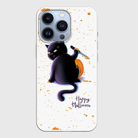 Чехол для iPhone 13 Pro с принтом Halloween в городе Новоалтайск,  |  | Тематика изображения на принте: 31 октября | halloween | halowen | ведьма | день всех святых | джек | костюм | кровь | лого | монстр | надпись | праздник | приведение | призрак | светильник | символ | страшная | тыква | ужасы | хеллоуин | хеллуин