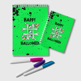 Блокнот с принтом Halloween в городе Новоалтайск, 100% бумага | 48 листов, плотность листов — 60 г/м2, плотность картонной обложки — 250 г/м2. Листы скреплены удобной пружинной спиралью. Цвет линий — светло-серый
 | Тематика изображения на принте: 31 октября | halloween | halowen | ведьма | день всех святых | джек | костюм | кровь | лого | монстр | надпись | праздник | приведение | призрак | светильник | символ | страшная | тыква | ужасы | хеллоуин | хеллуин