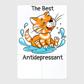 Магнитный плакат 2Х3 с принтом Antidepressant - кот Рыжик в городе Новоалтайск, Полимерный материал с магнитным слоем | 6 деталей размером 9*9 см | antidepressant | cat | антидепрессант | веселый кот | кот | рыжий кот