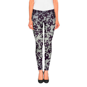 Леггинсы 3D с принтом Хэллоуин. Монстры в городе Новоалтайск, 80% полиэстер, 20% эластан | Эластичный пояс, зауженные к низу, низкая посадка | зубастики | монстры | нечистая сила | паттерн | привидения | хэллоуин