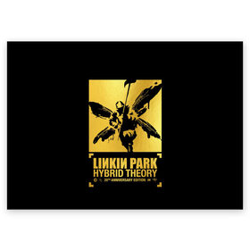 Поздравительная открытка с принтом Hybrid Theory 20th Anniversary в городе Новоалтайск, 100% бумага | плотность бумаги 280 г/м2, матовая, на обратной стороне линовка и место для марки
 | Тематика изображения на принте: chester bennington | hybrid theory | linkin park | rock | беннингтон | линкин парк | рок | честер