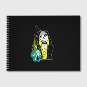 Альбом для рисования с принтом UNDERTALE в городе Новоалтайск, 100% бумага
 | матовая бумага, плотность 200 мг. | Тематика изображения на принте: sans | undertale | андертале | андертейл | игра | подземная история | подземная сказка | санс | ундертале