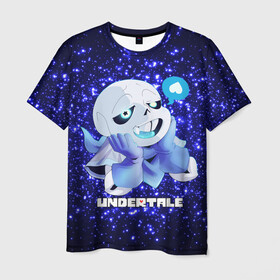 Мужская футболка 3D с принтом UNDERTALE в городе Новоалтайск, 100% полиэфир | прямой крой, круглый вырез горловины, длина до линии бедер | sans | undertale | андертале | андертейл | игра | подземная история | подземная сказка | санс | ундертале