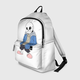 Рюкзак 3D с принтом UNDERTALE в городе Новоалтайск, 100% полиэстер | лямки с регулируемой длиной, сверху петелька, чтобы рюкзак можно было повесить на вешалку. Основное отделение закрывается на молнию, как и внешний карман. Внутри два дополнительных кармана, один из которых закрывается на молнию. По бокам два дополнительных кармашка | Тематика изображения на принте: sans | undertale | андертале | андертейл | игра | подземная история | подземная сказка | санс | ундертале