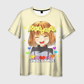 Мужская футболка 3D с принтом UNDERTALE в городе Новоалтайск, 100% полиэфир | прямой крой, круглый вырез горловины, длина до линии бедер | sans | undertale | андертале | андертейл | игра | подземная история | подземная сказка | санс | ундертале